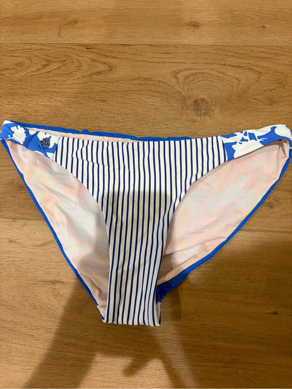 Maaji Blue White Striped Bikini Bottom